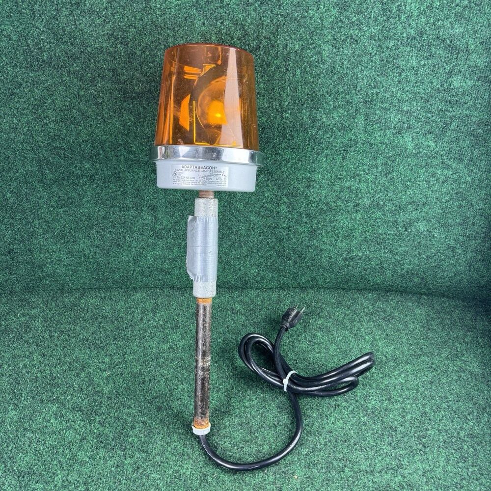 AdaptaBeacon Edwards Rotating Amber Light Outdoor Weatherproof 52A-N5-40WH 120V